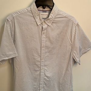 Striped short sleeve button up